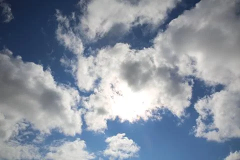 Blue sky with cloud closeup . Blue sky and clouds background material. Blue s Stock Photos