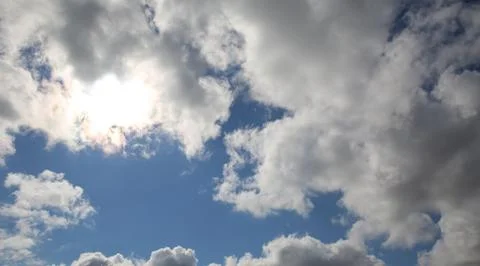 Blue sky with cloud closeup . Blue sky and clouds background material. Blue s Stock Photos