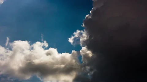 Blue sky with cloud closeup Stock Footage 48065604