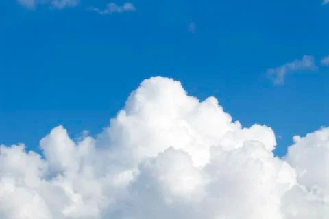 Blue sky with cloud closeup landscape. copy space Stock Photos