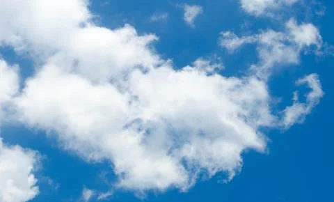 Blue sky with cloud closeup Stock Photos