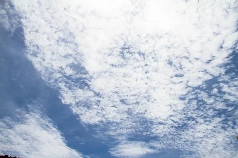 Blue sky with cloud closeup Stock Photos