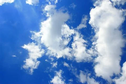 Blue sky with cloud closeup 스톡 사진