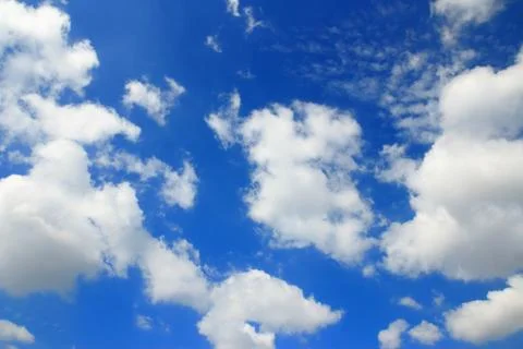 Blue sky with cloud closeup 스톡 사진