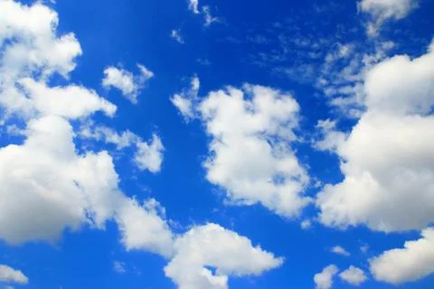 Blue sky with cloud closeup Foto stock