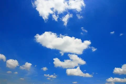 Blue sky with cloud closeup 스톡 사진