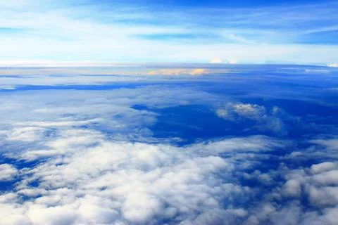 Blue sky with cloud closeup Foto stock