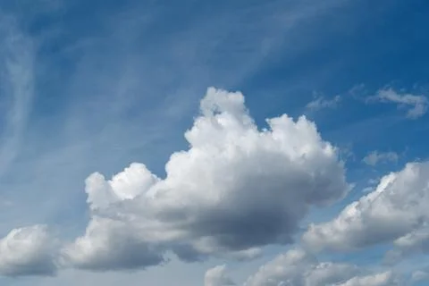 Blue sky with cloud closeup Stock Photos