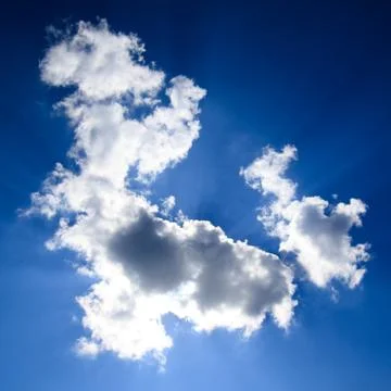 Blue sky with cloud closeup Foto stock