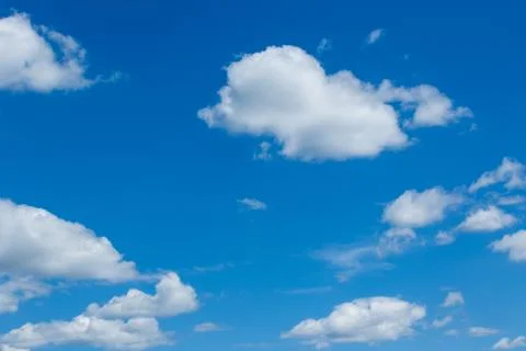 Blue sky with cloud closeup Stock Photos