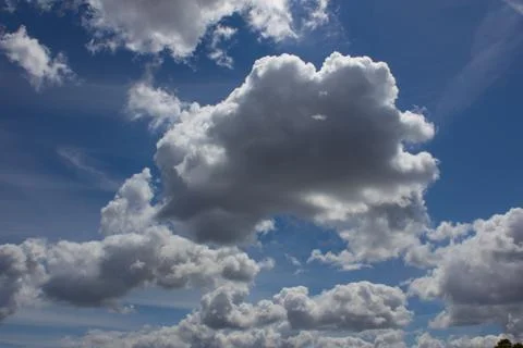Blue sky with cloud closeup Stock-Fotos