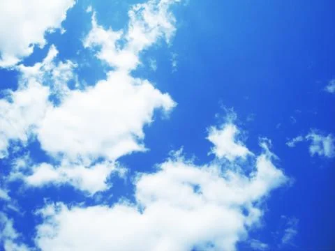 Blue sky with cloud closeup Stock Photos