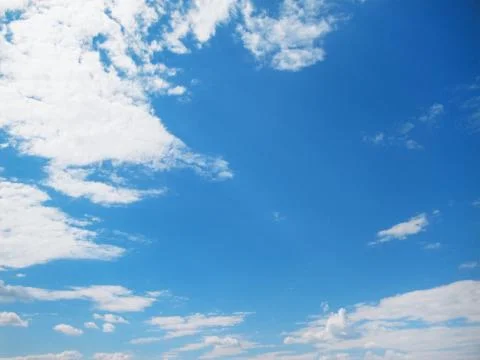 Blue sky with cloud closeup Stock Photos