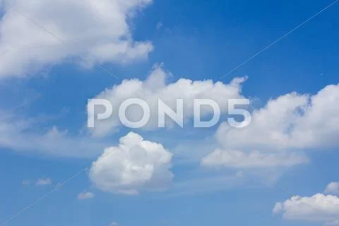 Blue sky with cloud closeup Stock Photos