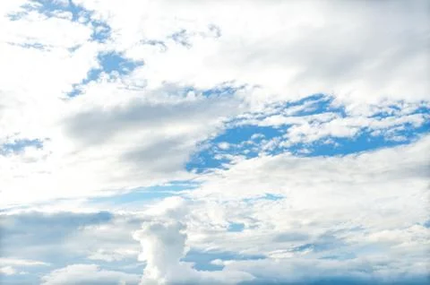 Blue sky with cloud closeup Stock Photos