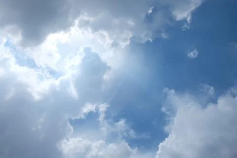 Blue sky with cloud closeup Foto stock