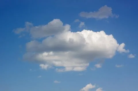 Blue sky with cloud closeup Stock Photos