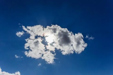 Blue sky with cloud closeup Photos