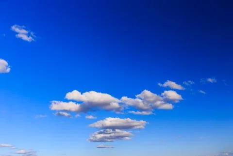 Blue sky with cloud closeup Stock Photos