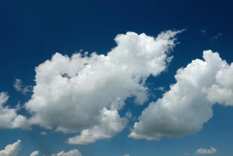 Blue sky with cloud closeup Stock Photos
