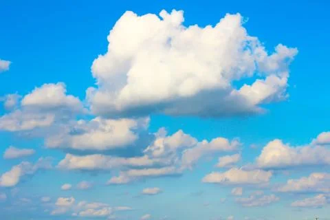 Blue sky with cloud closeup Stock Photos