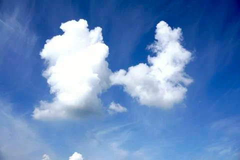 Blue sky with cloud closeup Stock Photos