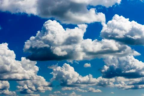 Blue sky with cloud closeup Stock Photos
