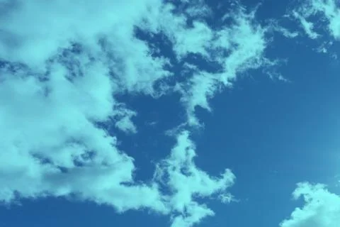 Blue sky with cloud closeup . Stock Photos