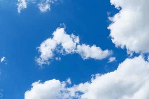 Blue sky with cloud closeup Stock Photos