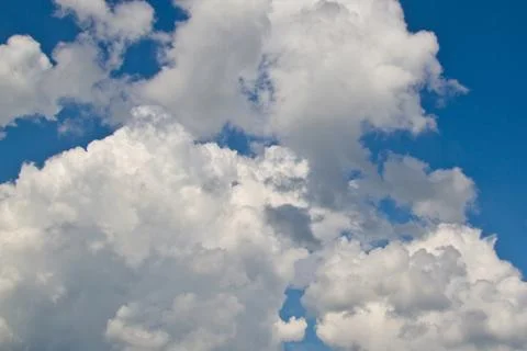 Blue sky with cloud closeup Stock Photos