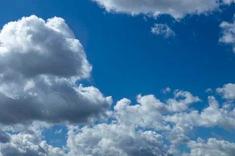 Blue sky with cloud closeup Stock Photos