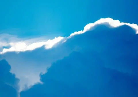 Blue sky with cloud closeup Stock Photos