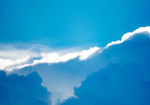 Blue sky with cloud closeup Stock Photos