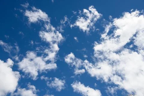 Blue sky with cloud closeup Stock Photos