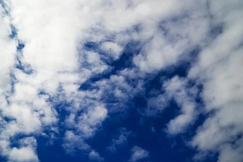 Blue sky with cloud closeup Stock Photos