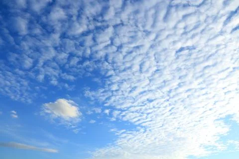 Blue sky with cloud on cloudy day. Stock Photos