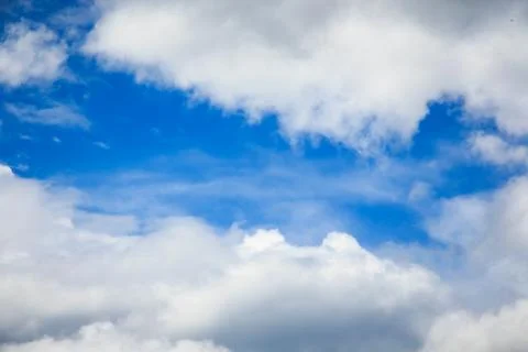 Blue sky with cloud on cloudy day. Stock Photos