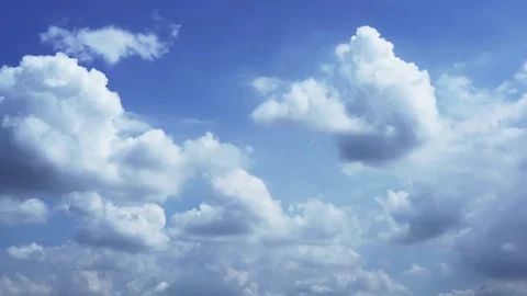 Blue Sky Cloud Cumulus Summer Stock Footage 69082478