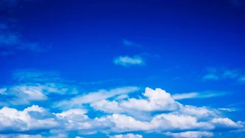 Blue sky with Cloud dramatic of blue color Stock Photos