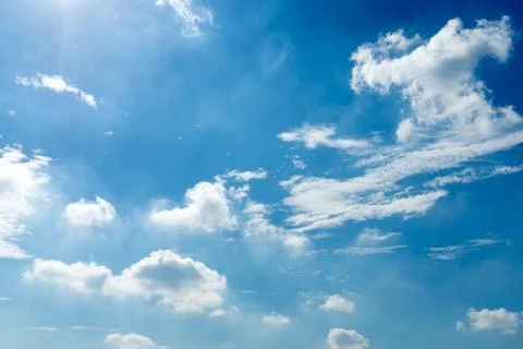 Blue sky with cloud Stock Photos