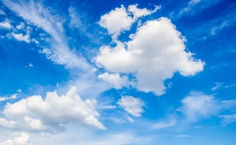 Blue sky with cloud Stock Photos