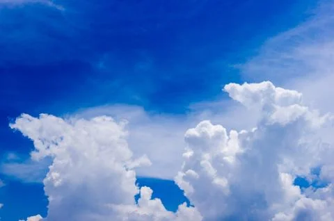 Blue sky with cloud Stock Photos