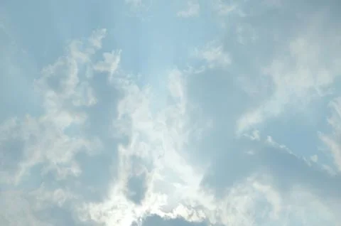 Blue sky with a cloud. Foto stock