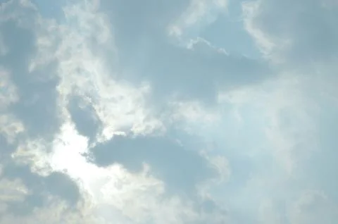 Blue sky with a cloud. Stock Photos