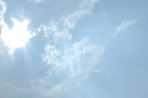 Blue sky with a cloud. Stock Photos