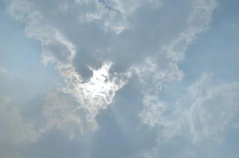 Blue sky with a cloud. Foto stock