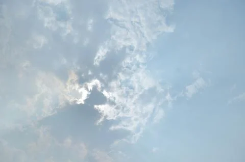 Blue sky with a cloud. Stock Photos