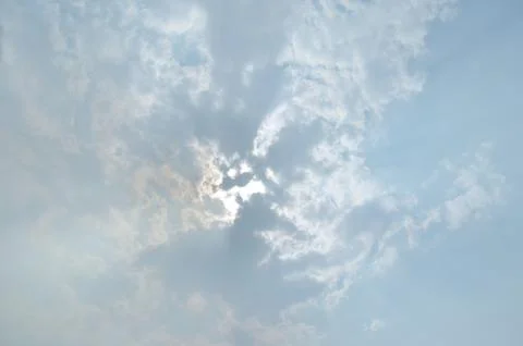 Blue sky with a cloud. Stock Photos