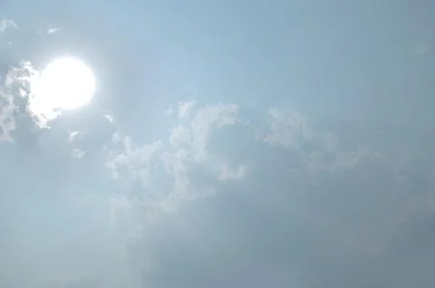 Blue sky with a cloud. Stock Photos