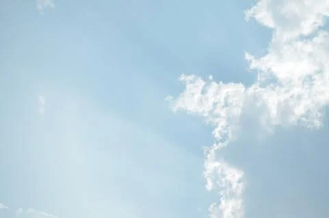 Blue sky with a cloud. Stock-Fotos